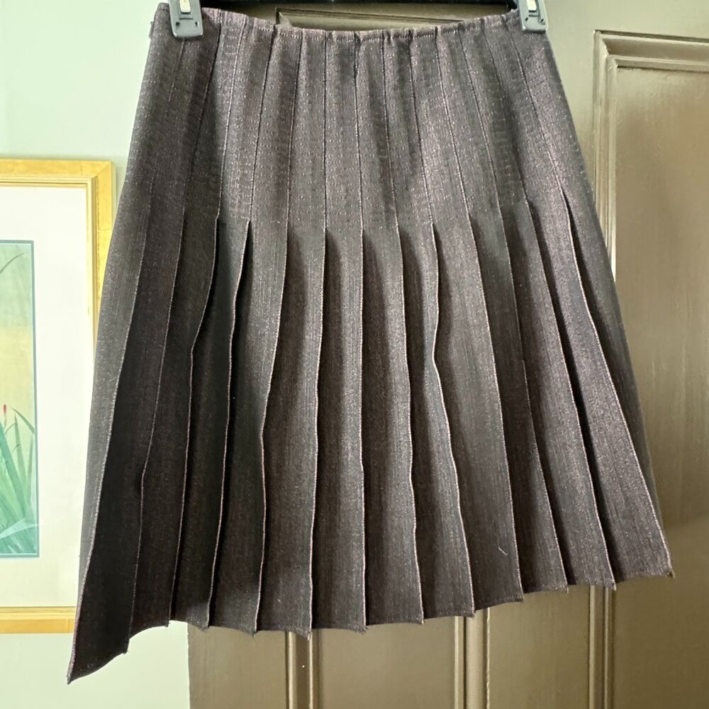 Etcetera Grey Pleated Skirt with Pink Undertones